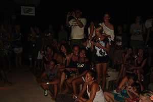 the awaiting crowd
