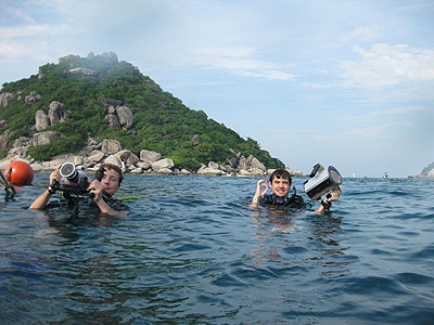 video course students before the dives
