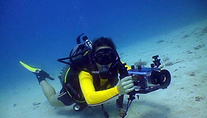 laura during her training dives