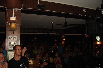 the crowd watch on