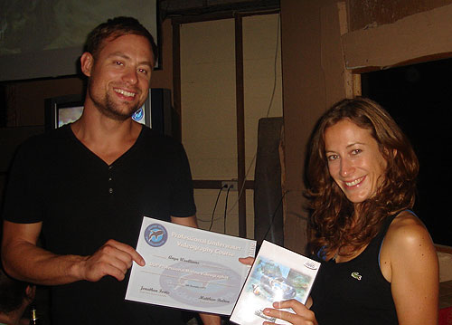 underwater videographer anya receives her award